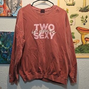 EUC Lilyloutay "Two If You're Sexy" Comfort Colors Crewneck Womens XL